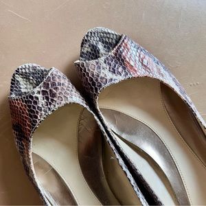 Calvin Klein Snake Skin Wedges